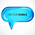 Large Blue Speech Bubble with Sample Text